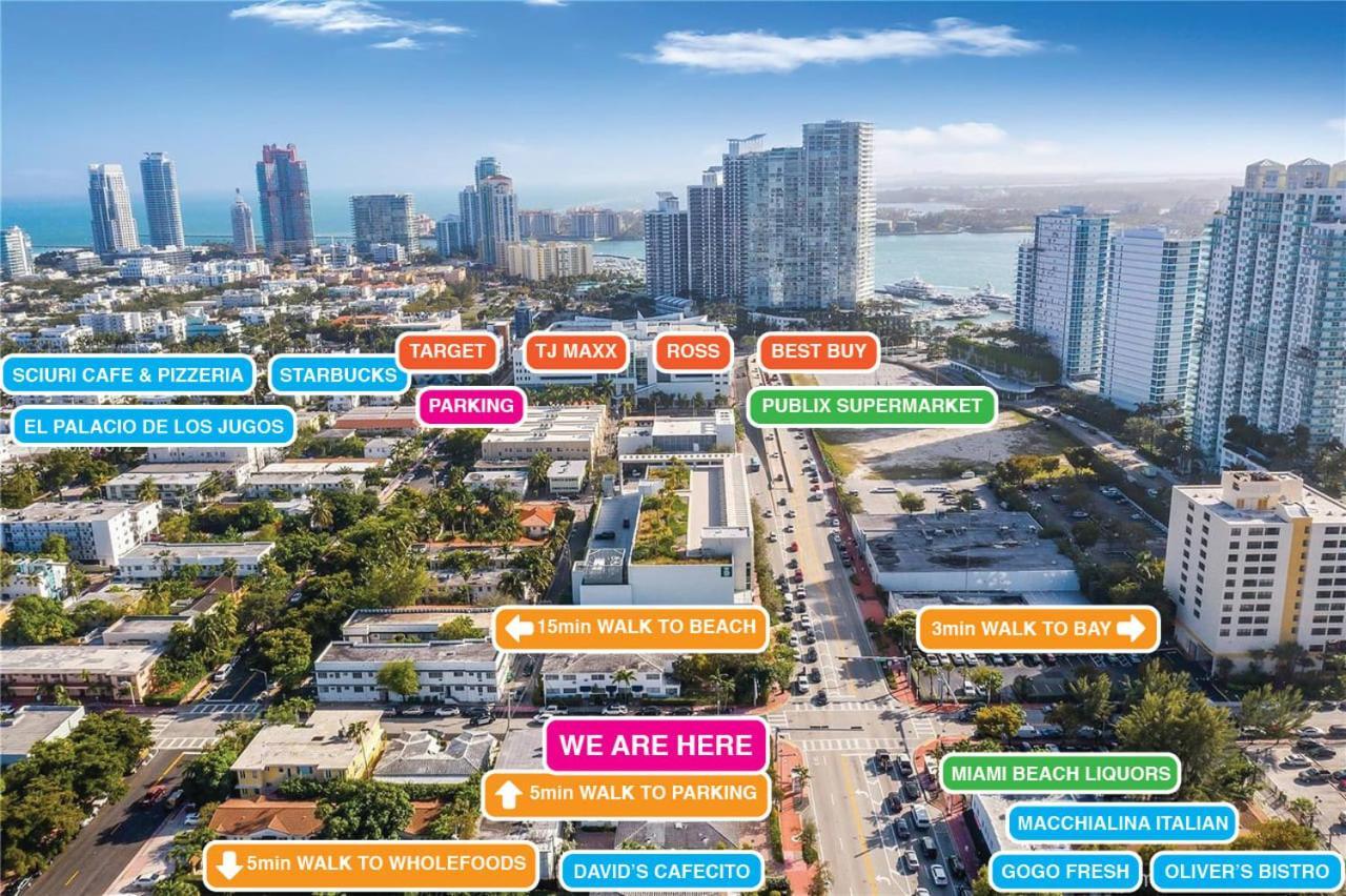 South Beach Free Parking Family & Pet Friendly Walk To Beach & Bay Miami Beach Esterno foto